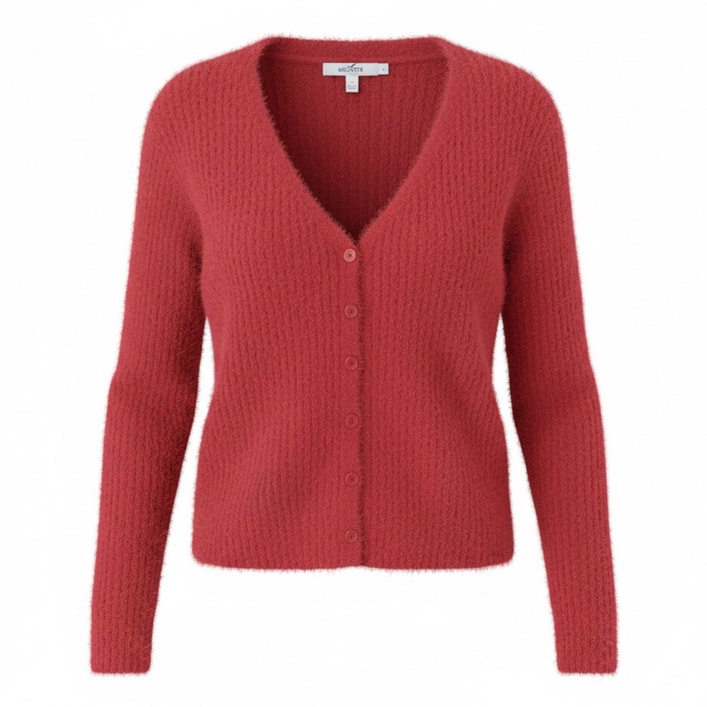Hollister red comfy cloud cardigan